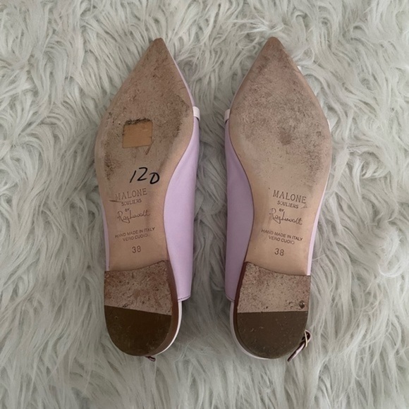 Malone souliers Roy luwolt Marion flat ballerina slingback leather shoes - Picture 6 of 8